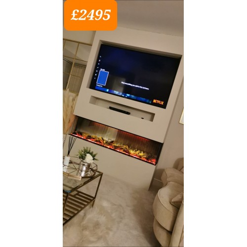 Media Wall With Dimplex Vivente 150
