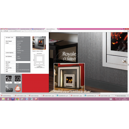 Crystal Fires Gem Royale Gas Fire (3 Sided)Crystal Gas FiresGas Fires